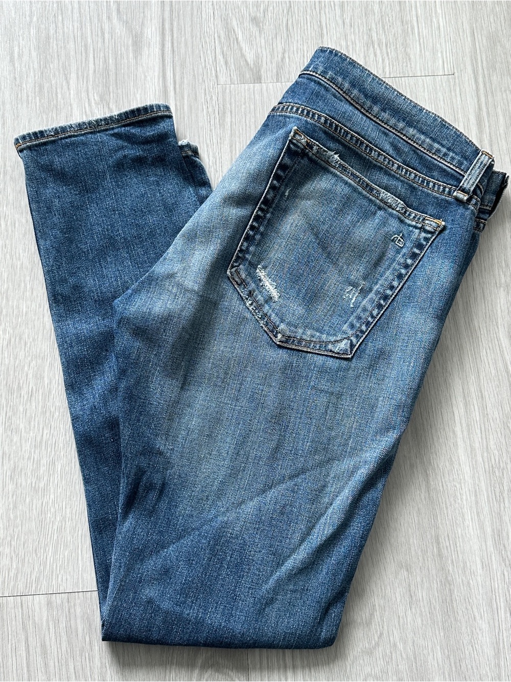 rag & bone Blue Slim Straight Jeans